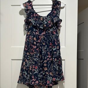 Lulu's Navy Floral Kids Dress